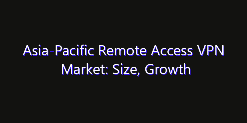 Asia-Pacific Remote Access VPN Market: Size, Growth Forecasts & Key Players Strategy Report 2026