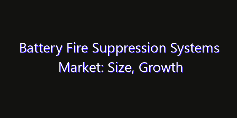 Battery Fire Suppression Systems Market: Size, Growth Drivers, Opportunities & Forecast 2026–2033