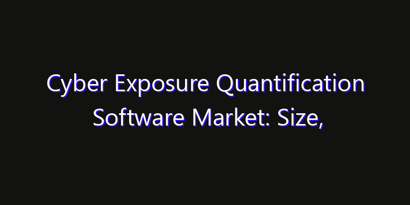Cyber Exposure Quantification Software Market: Size, Industry Growth, Technology Impact & Share