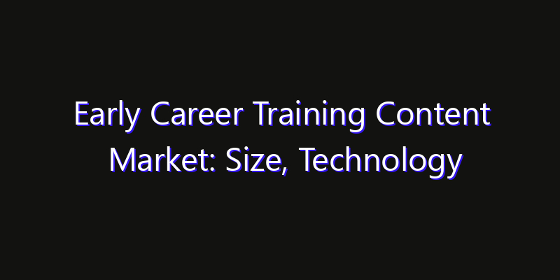 Early Career Training Content Market: Size, Technology Adoption, Share & Strategy 2026