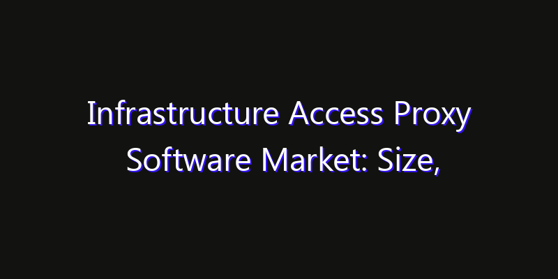 Infrastructure Access Proxy Software Market: Size, Strategic Growth, Innovation Impact & Share 2026