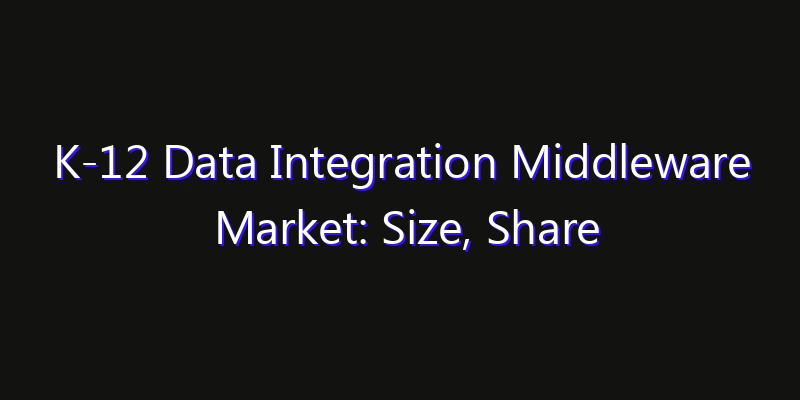 K-12 Data Integration Middleware Market: Size, Share Analysis, Opportunities & CAGR Outlook