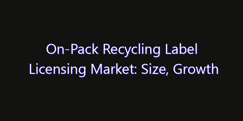 On-Pack Recycling Label Licensing Market: Size, Growth Drivers, Opportunities & Forecast 2026–2033