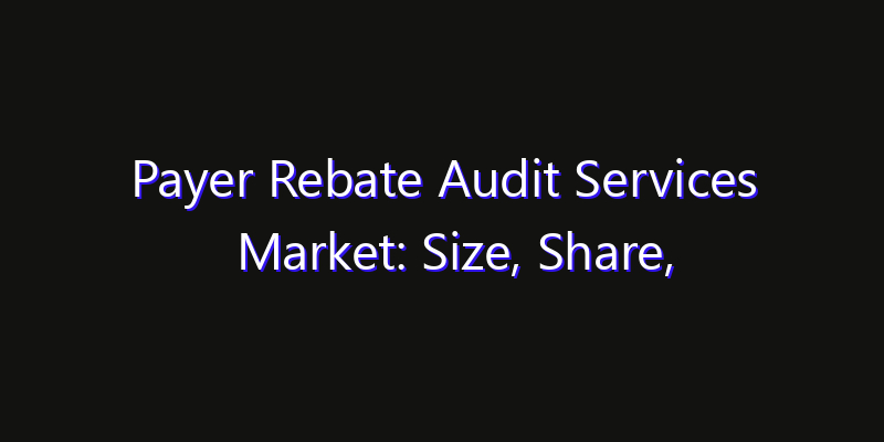 Payer Rebate Audit Services Market: Size, Share, Technology Forecasts & CAGR Outlook