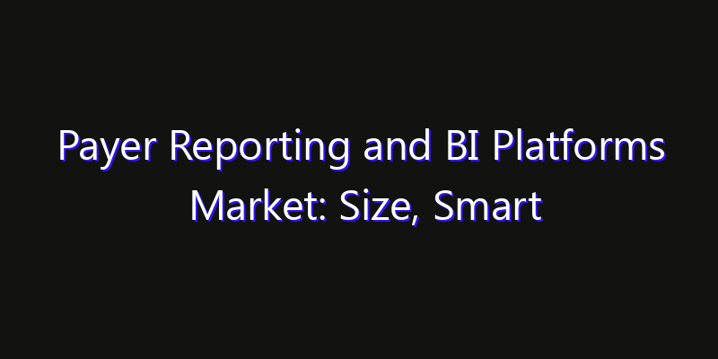 Payer Reporting and BI Platforms Market: Size, Smart Digital Solutions & Growth Outlook 2026