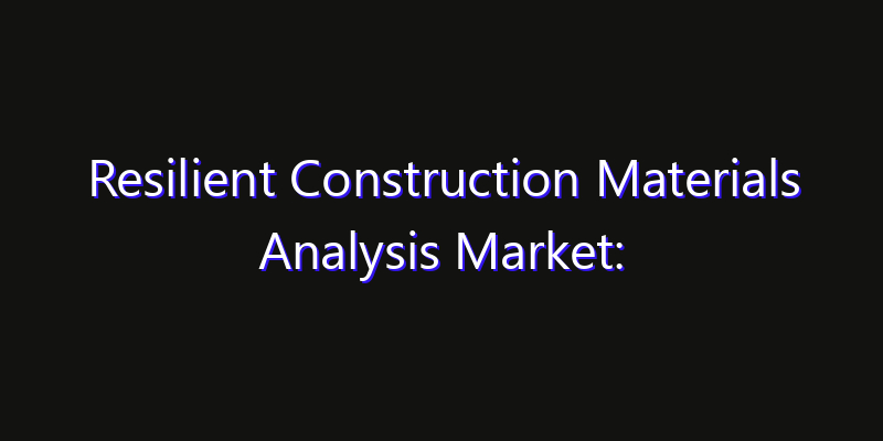 Resilient Construction Materials Analysis Market: Size, Innovation Trends & Strategic Forecast 2026