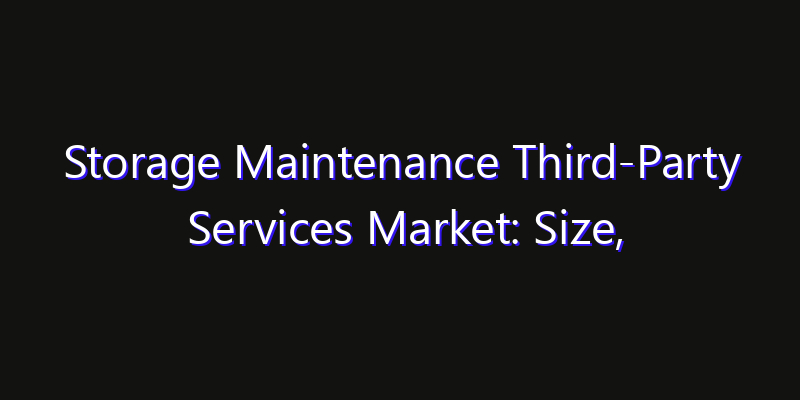 Storage Maintenance Third-Party Services Market: Size, Opportunities & Strategic Forecast 2026