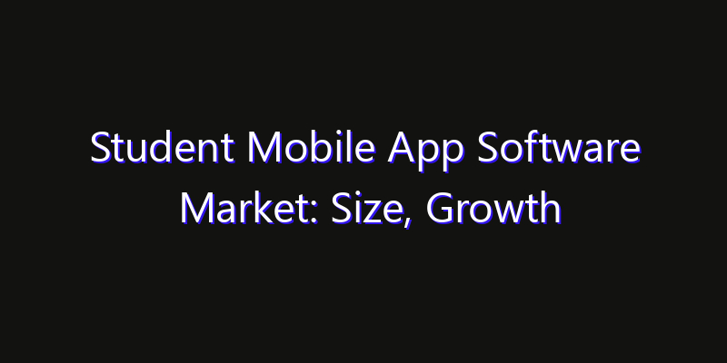 Student Mobile App Software Market: Size, Growth Drivers, Opportunities & Forecast 2026–2033