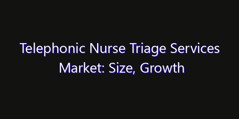 Telephonic Nurse Triage Services Market: Size, Growth Drivers, Opportunities & Forecast 2026–2033