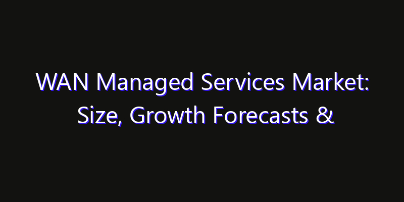 WAN Managed Services Market: Size, Growth Forecasts & Key Players Strategy Report 2026
