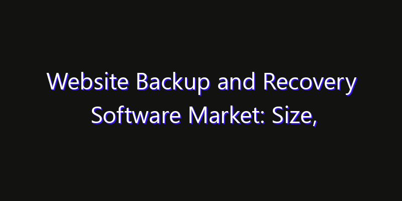 Website Backup and Recovery Software Market: Size, Smart Automation, Innovation Trends & CAGR 2026